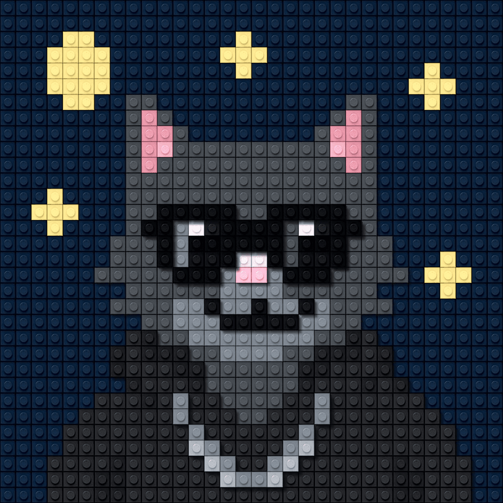 Dark brick cat artwork